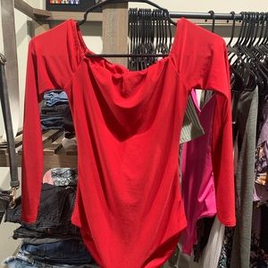 Off the shoulder body suit